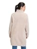 AMBER & JUNE Winter-Strickjacke mit aufgesetzter Brusttasche in Light Sand