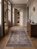KADIMA DESIGN Kurzflor-Teppich waschbar VERNANTE Rosetten Ranken Wohnzimmer in Braun-Grau