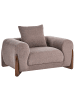 Beliani Sessel VINLIDEN in Braun - (W) 118 x (H) 62 x (L) 87 cm