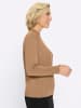 Sieh an! Stehkragen-Pullover in camel