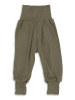 Kinderhaus Blaubär Baby-Hose Lang mit Nabelbund & Mulltuch Blaubaer in Olive