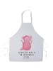 Mr. & Mrs. Panda Schürze Axolotl Hurra mit Spruch in Weiß