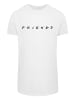 F4NT4STIC Long Cut T-Shirt Friends Text Logo' in weiß