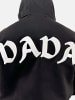 DADA Zip Hoodie mit Rückenstick und Oversize Fit Urban HipHop in Schwarz