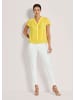 MADELEINE Kurzarm-Bluse mit Biesen in zitrone