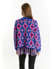 IZIA Damen Pullover in Blau Pink Weiss