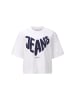 Rich & Royal T-Shirt mit Jeans-Print in White