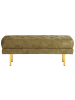 Beliani Bettbank ROSEVILLE in Grün/Gold - (W) 117 x (H) 44 x (L) 40 cm