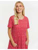 Threadbare Sommerkleid THB Danni Smock Midi Dress W/Pockets in rot