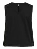Vila O-Neck Ärmelloses Kurztop in Black Beauty