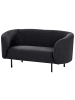 Beliani 2-Sitzer Sofa LOEN in Schwarz - (W) 155 x (H) 79 x (L) 70 cm