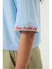 Garcia Kurzarm-T-Shirt Cropped Oversize in powder blue