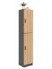 VCM  Mehrzweckschrank Büro Wohnzimmer Dilos 183 x 38 cm in Anthrazit / Honig-Eiche
