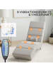 HOMCOM Massagesessel-56L x 168B x 84Hcm-Cremeweiß