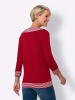 Sieh an! 3/4 Arm-Pullover in rot-weiß