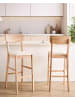 Beliani 2er-Set Barhocker AMBLER in Braun/Beige