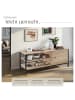 tectake TV-Regal Durban 110 x 40 x 45,5 cm, Industrial Holz hell, Eiche Sonoma