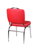 FineBuy Esszimmerstuhl in Rot / Kunstleder / 47x45x90