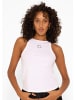 SASSYCLASSY Geripptes Tanktop in weiß