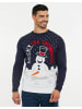 Threadbare Weihnachtspullover THB Xmas Jumper Helsinki in blau-schwarz