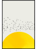 Juniqe Poster in Kunststoffrahmen "A Thousand Birds" in Gelb