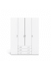 ebuy24 Kleiderschrank Spell Weiß 154 x 50 cm