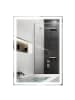 HOMCOM Badezimmerspiegel in Weiß 50L x 70B x 4H cm