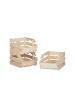 relaxdays Stappelkisten in Natur - (B)27,5 x (H)20 x (T)38 cm