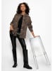 SASSYCLASSY High-Rise Lederleggings mit breitem Bund in Schwarz
