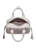 DuDu Woven Handtasche Leder 20.5 cm in grigio perla