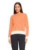 BETTY & CO Strickpullover mit Strickdetails in Cream/Orange