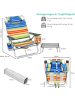 COSTWAY Strandstühle & Tisch Set in Bunt