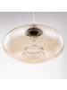 home24 home24 Pendelleuchte 1-flammig aus Sicherheitsglas & Eisen in Champagner, 40 x 120 x 40 cm in Champagner