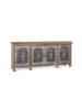 Giner y Colomer Zweifarbiges Sideboard aus geschnitztem Teakholz in Blue