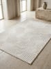 KADIMA DESIGN Teppich Kurzflor Waschbar 3D ILLER Strapazierfähig OEKO-TEX in Creme
