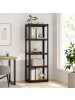 relaxdays Schwerlastregal in Schwarz/Braun - (B)60 x (H)200 x (T)60 cm