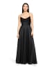 Vera Mont Abendkleid mit Wasserfallausschnitt in Schwarz