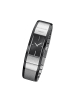 Regent Armbanduhr Regent Metallarmband schwarz, silber mittel (ca.18x38mm)