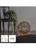 STAR Trading LED Leuchtkugel ,Trassel, schwarz, 100 warmweiße LEDs, outdoor, Ø 37c