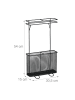 relaxdays Regenschirmständer in Schwarz - (B)30,5 x (H)54 x (T)15 cm