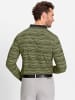 hajo Langarm-Poloshirt in oliv-meliert