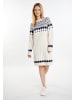 usha BLUE LABEL Damen Strickkleid in Weiss Mehrfarbig