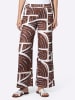 Heine Jersey-Hose in schoko-ecru-bedruckt