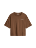 Marc O'Polo MOP Club '67   T-Shirt , Oversized, Back Print in Mid Brown