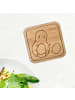 Mr. & Mrs. Panda Untersetzer quadratisch Avocado Kern rollt ohne... in Transparent