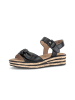 Gabor Plateau Sandalen in schwarz