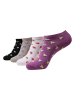 Urban Classics Urban Classics Unisex Recycled Yarn Flower Invisible Socks 4-Pack in grey+black+white+lilac