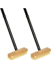 Novaliv Novaliv 2X Holz Wischer mit Kunststoff Borsten mit Gewinde und Steckst in Braun