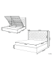 Beliani Doppelbett LUBBON in Beige/Silber - (W) 170 x (H) 144 x (L) 217 cm