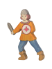 Holztiger Junge aus Holz - oranges Hemd - ab 3 Jahren
